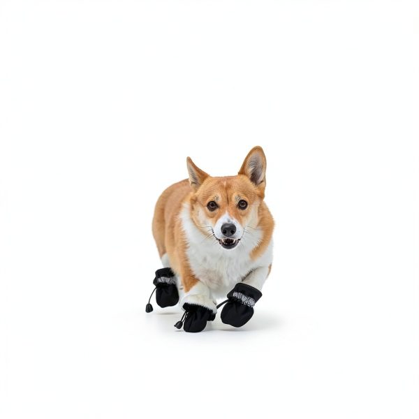 Fecialy Dog Boots Nonslip Reflective Winter Pet Shoes-5