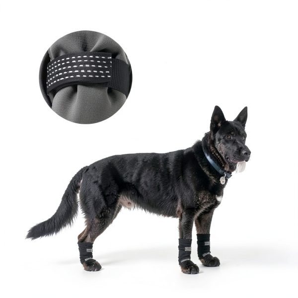 MUSIMC Dog Boots Waterproof Anti Slip Reflective Pet Shoes-3