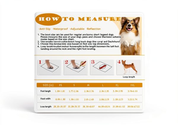 Yucca Dog Boots Waterproof Non-Slip Paw Protection Leggings-3