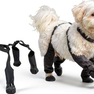 QINSHIYUE Dog Boots Waterproof Anti Slip Paw Protection-0