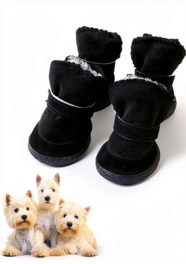 GabeFish Dog Boots Anti Slip Fleece Lined Pet Shoes-0