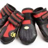 CovertSafe Dog Boots Adjustable Reflective Pet Shoes Black-4