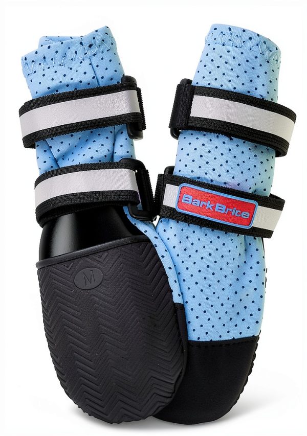 Bark Brite Dog Boots Neoprene Lightweight Reflective Straps-1
