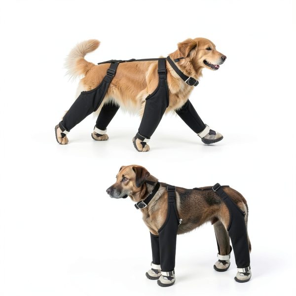 Giiyoe Dog Boots Anti Dirt Waterproof Reflective Straps-5