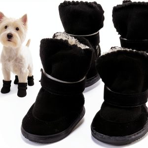 GabeFish Dog Boots Washable Anti Slip Warm Pet Shoes-0