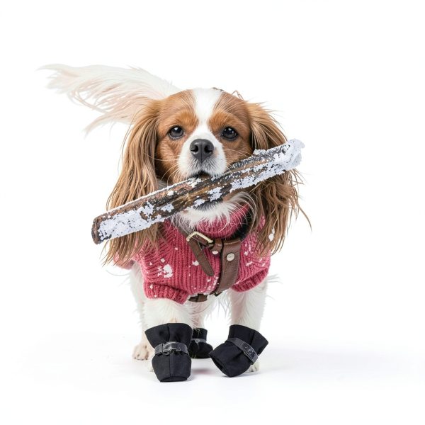 LUZGAT Dog Boots Warm Winter Shoes Small Breed Pet Supplies-4