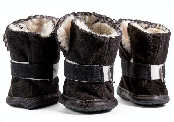 GabeFish Dog Boots Anti Slip Fleece Lined Pet Shoes-2