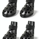 SOLOWINNER Dog Boots Silicone Hot Pavement Protection-0