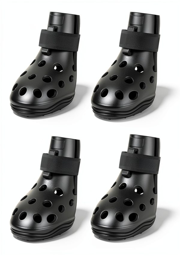 SOLOWINNER Dog Boots Silicone Hot Pavement Protection-0