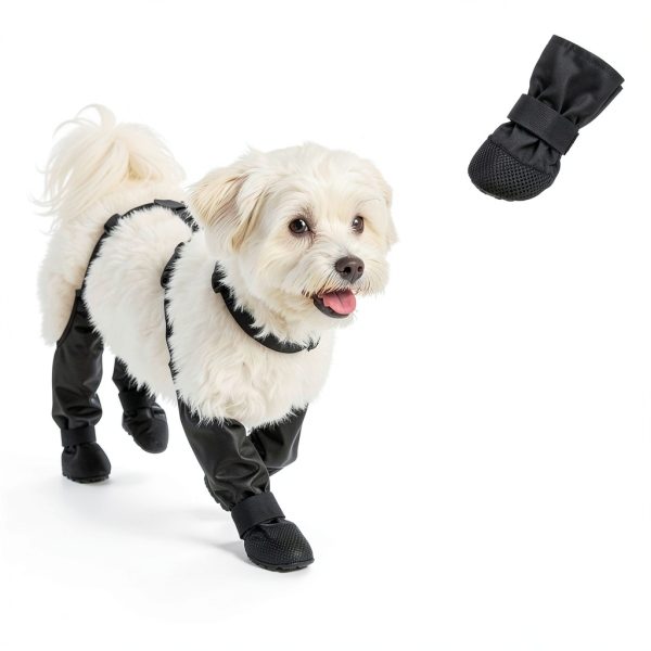 QINSHIYUE Dog Boots Waterproof Anti Slip Paw Protection-2