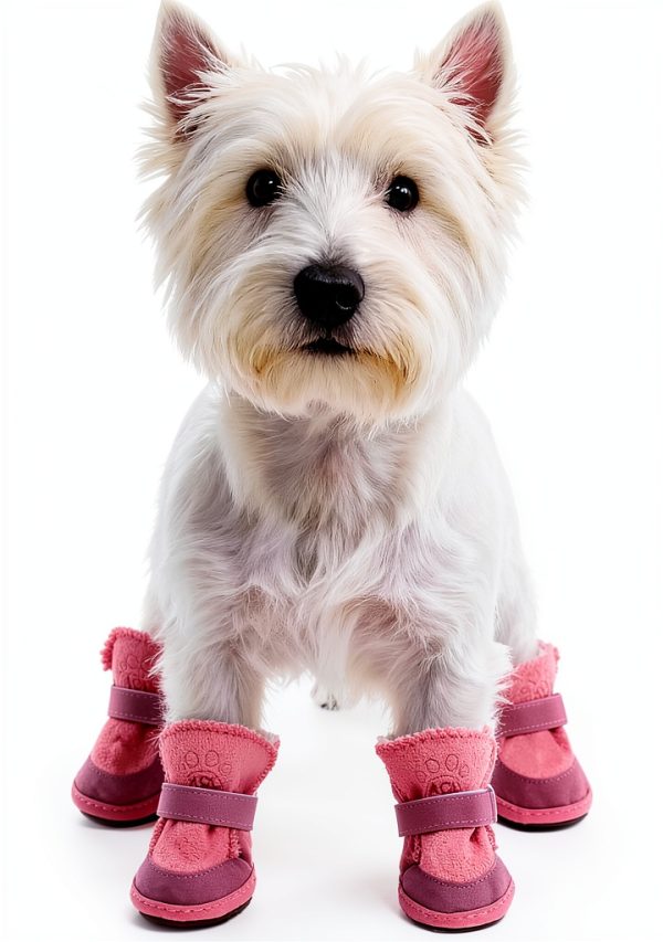 GabeFish Dog Boots Warm Anti Slip Washable Pet Shoes-1