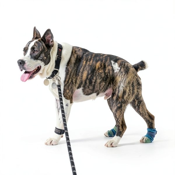 Jzxoiva Dog Boots Leopard Print Waterproof Paw Protection-1