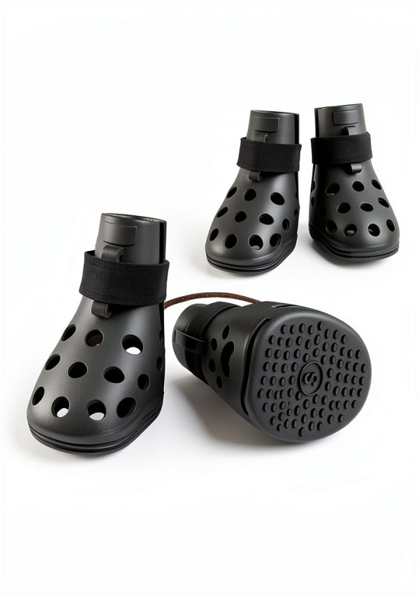 SOLOWINNER Dog Boots Silicone Hot Pavement Protection-1