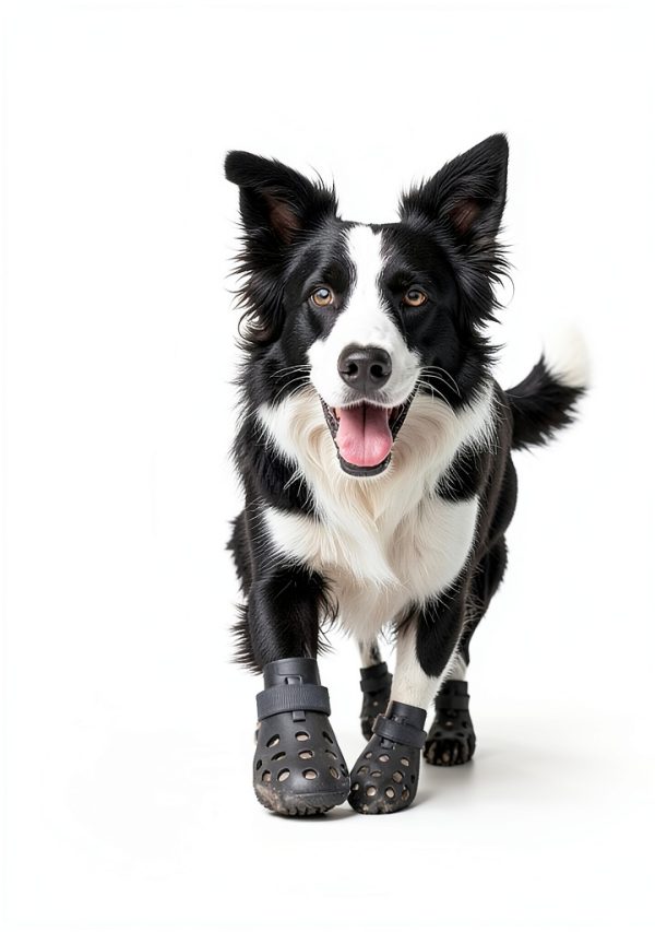 SOLOWINNER Dog Boots Silicone Hot Pavement Protection-4