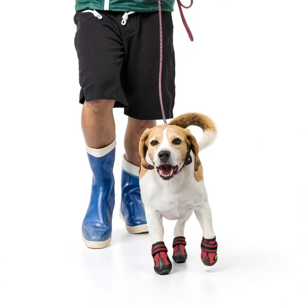 CovertSafe Dog Boots Adjustable Reflective Pet Shoes Black-5