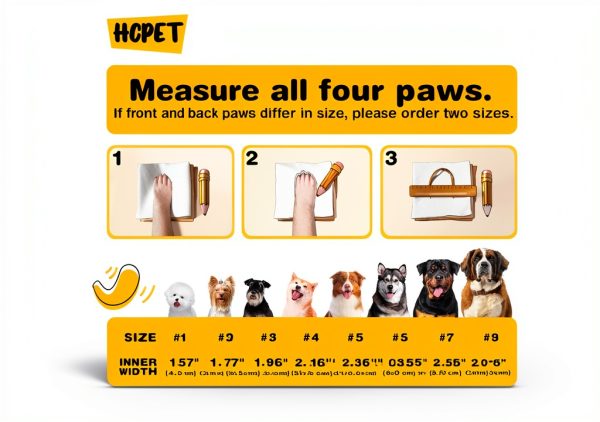 Hcpet Dog Boots Waterproof Reflective Anti Slip Paw-1