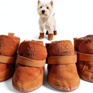 GabeFish Dog Boots Small Breed Anti Slip Washable Pet Shoes-0