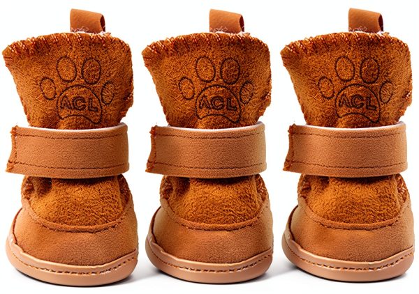 GabeFish Dog Boots Small Breed Anti Slip Washable Pet Shoes-4