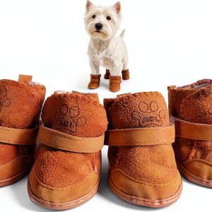 GabeFish Dog Boots Anti Slip Washable Pet Shoes Small Breeds-0