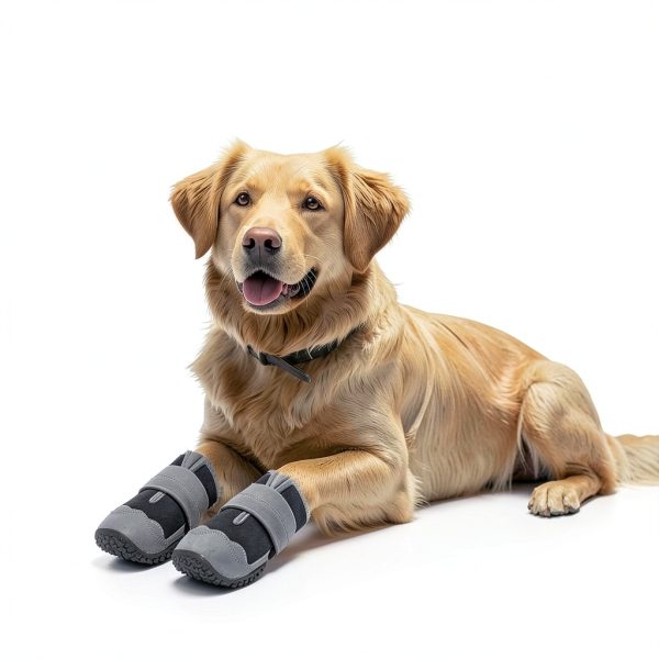 Jzxoiva Dog Boots Leopard Print Waterproof Paw Protection-2