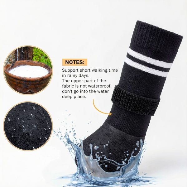 SCENEREAL Dog Boots Waterproof Non-Slip Pet Paw Protectors-2