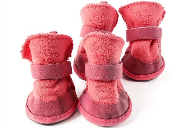 GabeFish Dog Boots Warm Anti Slip Washable Pet Shoes-2