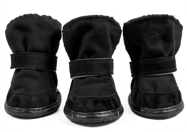 GabeFish Dog Boots Anti Slip Fleece Lined Pet Shoes-1