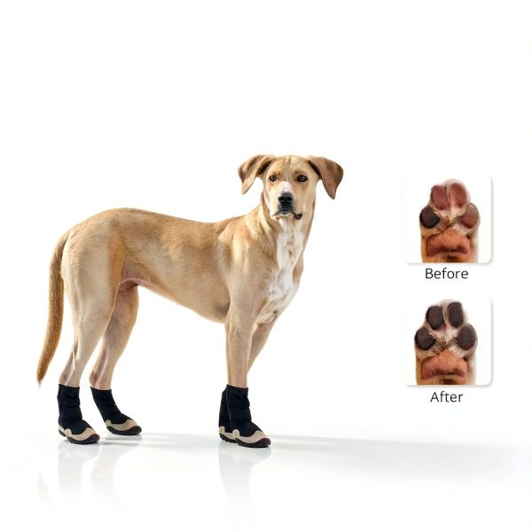 MUSIMC Dog Boots Waterproof Anti Slip Reflective Pet Shoes-1