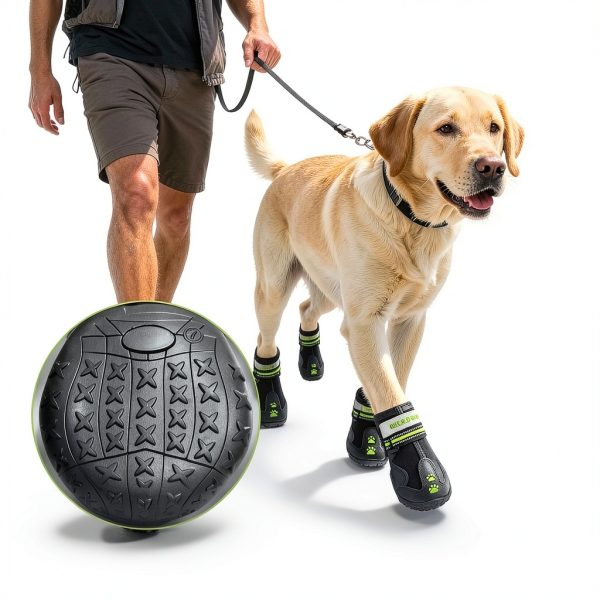 BECROWM Waterproof Dog Boots Winter Paw Protection Non-Slip-2