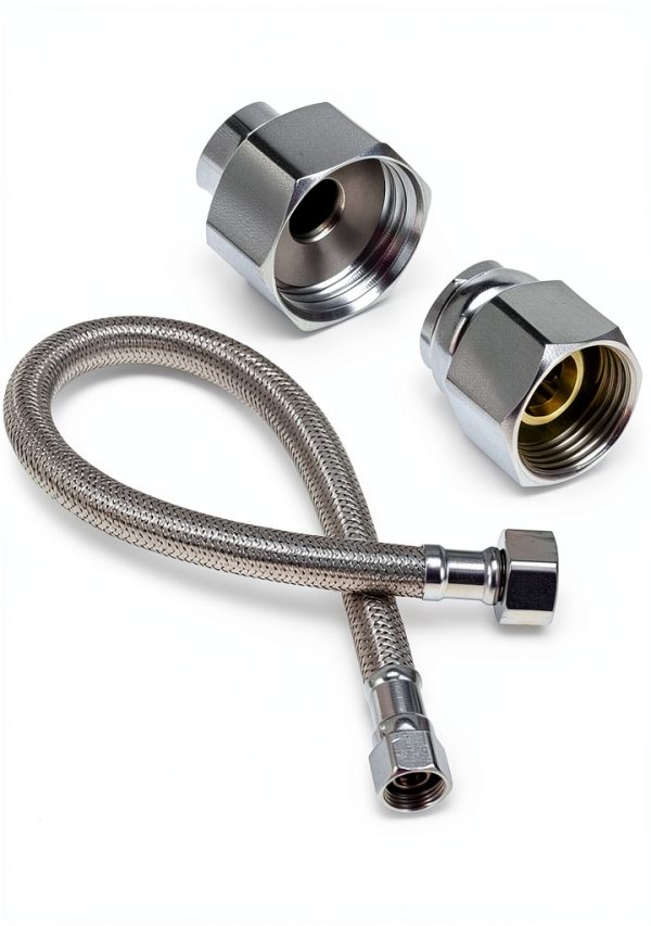 Faucet Hose Connector QWORK Stainless Steel 16in-4