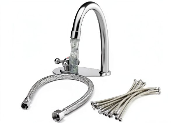 Faucet Hose Connector QWORK Stainless Steel 16in-6