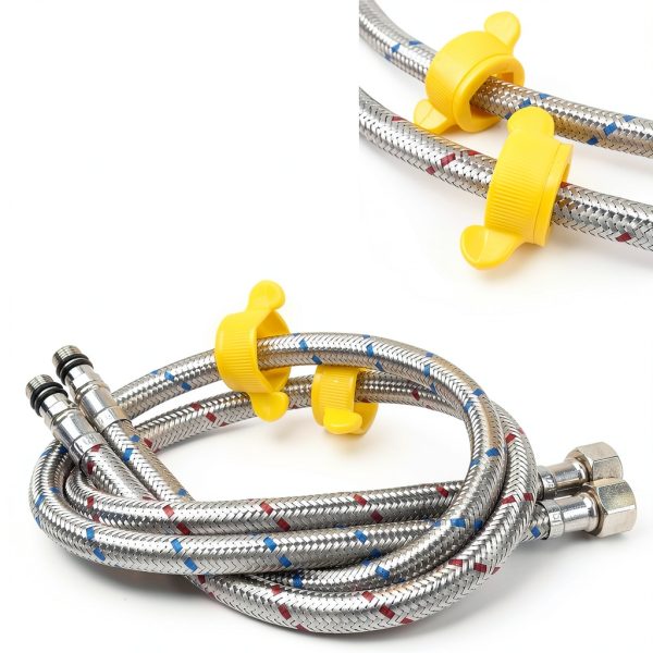 Klabb 24-Inch Faucet Connector Hose 2-Pack Stainless Steel Supply Line-4