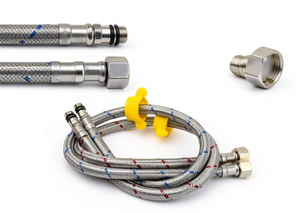 Klabb 24-Inch Faucet Connector Hose 2-Pack Stainless Steel Supply Line-1
