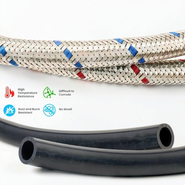 Klabb 24-Inch Faucet Connector Hose 2-Pack Stainless Steel Supply Line-3