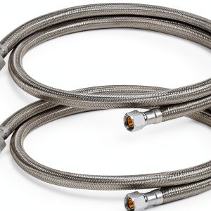 KAINGA Faucet Supply Line 48inch Stainless Steel Compression 3/8x1/2-0