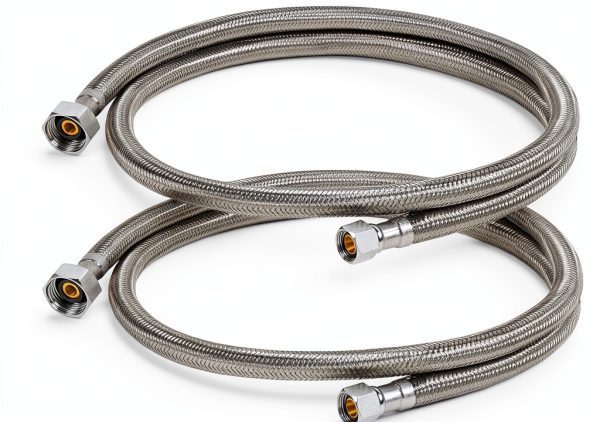 KAINGA Faucet Supply Line 48inch Stainless Steel Compression 3/8x1/2-0
