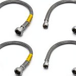 PROCURU 16 Inch Faucet Supply Line 316 Braided Steel Pack of 4-0