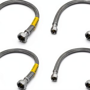 PROCURU 16 Inch Faucet Supply Line 316 Braided Steel Pack of 4-0
