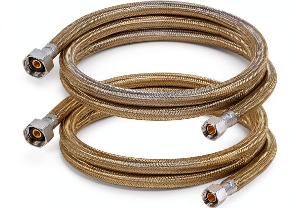 KAINGA 60 Inch Stainless Steel Faucet Supply Line 3/8 Comp x 1/2 FIP 2-0