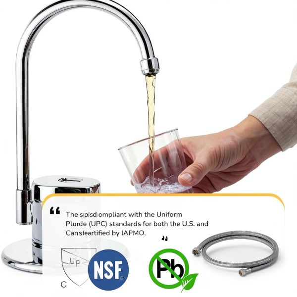 KAINGA Faucet Supply Line 48inch Stainless Steel Compression 3/8x1/2-4