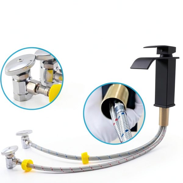 Klabb 24-Inch Faucet Connector Hose 2-Pack Stainless Steel Supply Line-5
