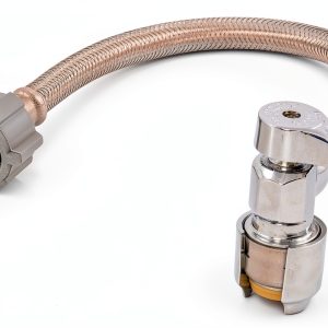 SharkBite Max Stainless Steel Toilet Connector 12in Angle Stop-0