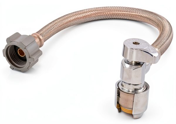 SharkBite Max Stainless Steel Toilet Connector 12in Angle Stop-0