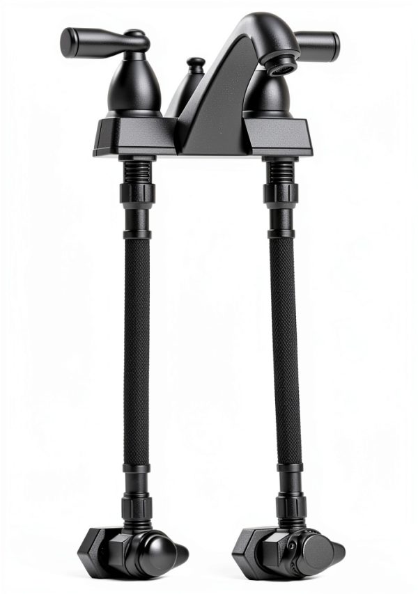 PROCURU 16 Inch Faucet Supply Line 316 Braided Steel Pack of 4-4