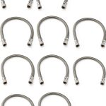 EZ-FLUID Steel Braided Faucet Hose 12" 3/8" Compression-0