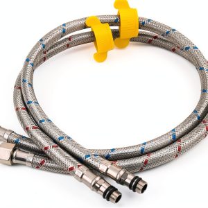 Klabb 24-Inch Faucet Connector Hose 2-Pack Stainless Steel Supply Line-0