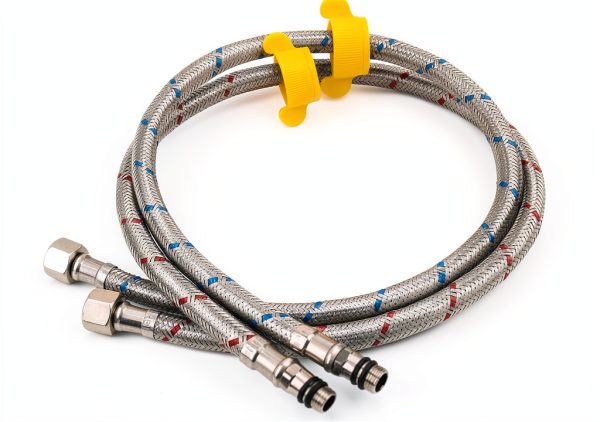 Klabb 24-Inch Faucet Connector Hose 2-Pack Stainless Steel Supply Line-0