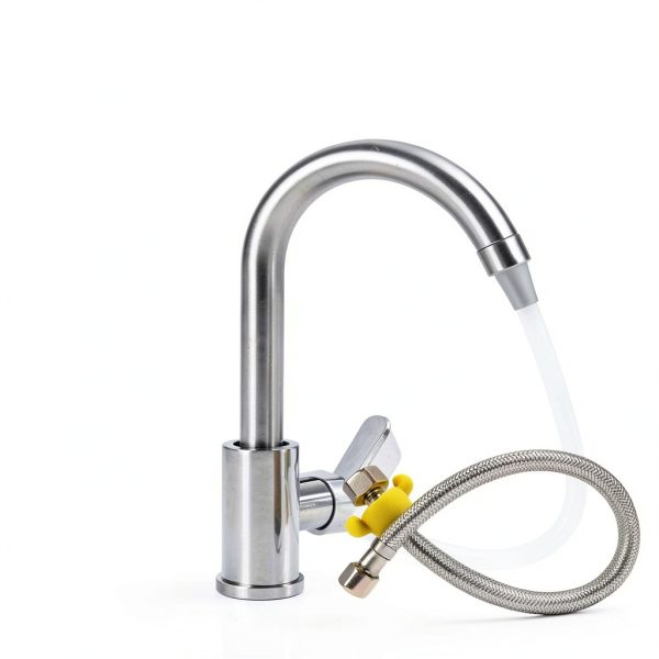 SMZTools 16" Faucet Hose Connector with Built‑In Wrench Silver-6