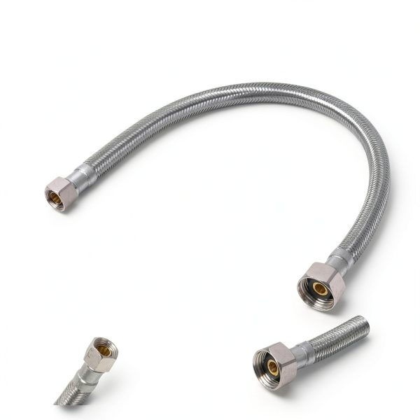 KAINGA 16 Inch Faucet Supply Line 2 Pack Stainless Steel Braided Hose-1