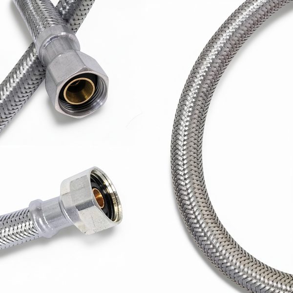 PROCURU 16 Inch Faucet Supply Line 316 Braided Steel Pack of 4-2